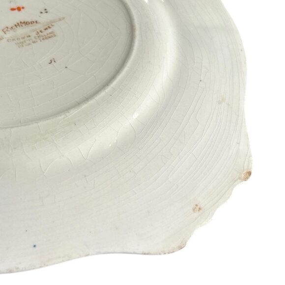 Vintage Rich Mode Crown Jewel No 768985 Blue and Yellow Porcelain Dining Plate - Picture 6 of 6